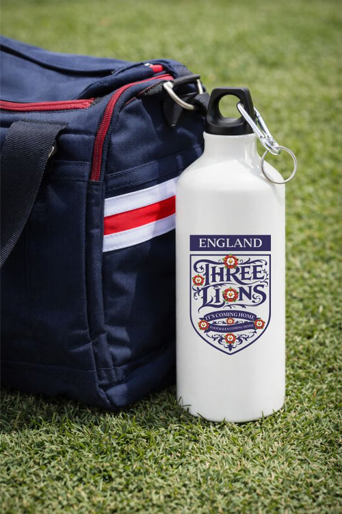 Aluminium Sports Bottle Blue Crest - England Three Lions