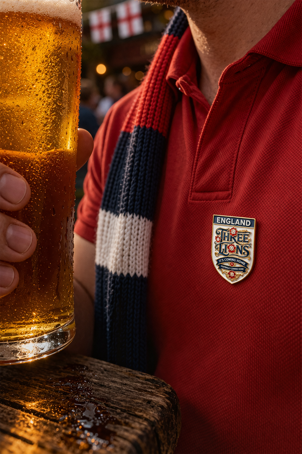 Hard Enamel Pin Badge - England Three Lions