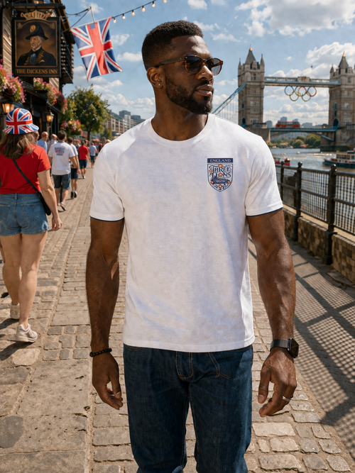 Blue Crest Unisex T-Shirt - England Three Lions